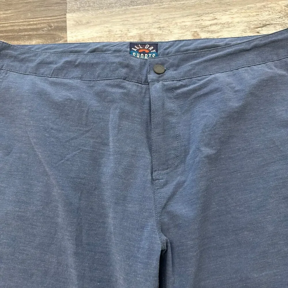 Faherty All Day Blue 4- Mens Outdoors Beach Performance Stretch‎ Hybrid Shorts